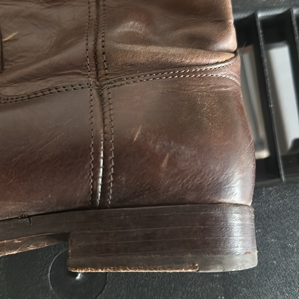 Frye Tall Leather Riding Boots in Brown - Picture 15 of 16